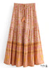 Boho Skirts in Crimson Fire Pink For Women
